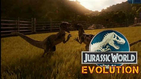 Jurassic World Evolution 032 Velociraptor Vs Dilophosaurus Youtube