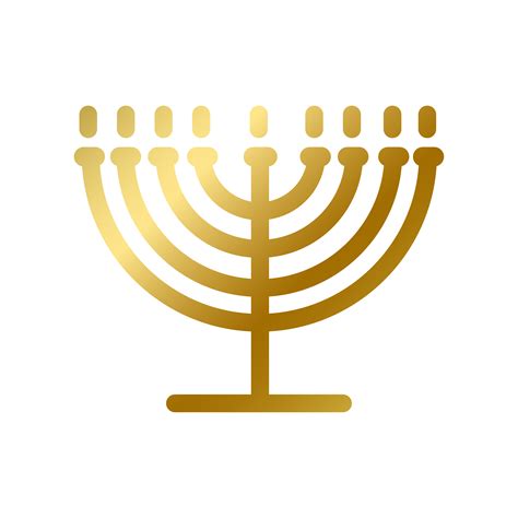 Menorah Symbol Isolated Gold Judaism Religion Sign 2789181 Vector Art