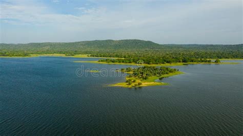 Tropical Landscape In Sri Lanka Lake And Mountains Stock Image