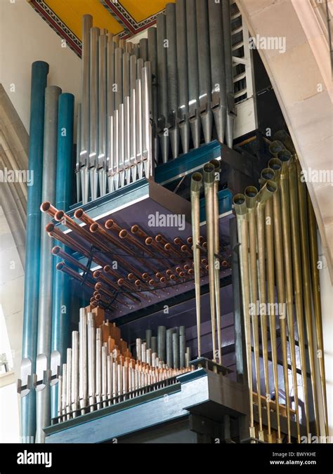Blackburn Cathedral Organ Pipes In North Transept Stock Photo Alamy