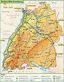 Large detailed map of Baden-Württemberg