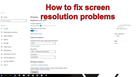 How To Fix Screen Resolution Problem In Windows 10 Youtube