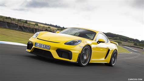 2020 Porsche 718 Cayman Gt4 Color Racing Yellow Front Three