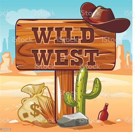 Wild West Computer Game Background Stock Illustration Download Image