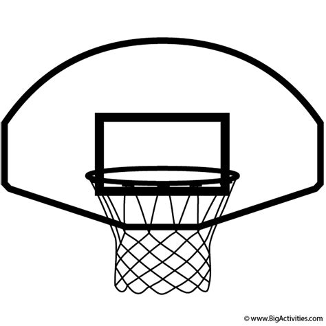 basketball hoop coloring page sports