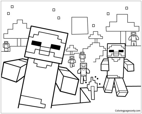 Minecraft For Kids Coloring Pages Cartoons Coloring Pages Coloring