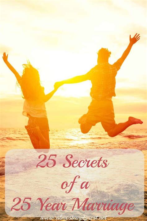 25 secrets of a 25 year marriage almost empty nest