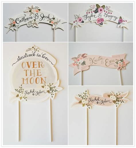 Adorable Custom Made Paper Cake Toppers From Etsy Diy Cake Topper