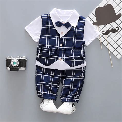 Buy Toddler Baby Boy Summer Clothes Newborn Plaid