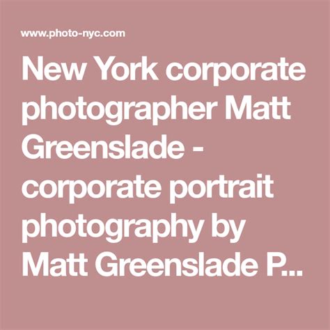 New York Corporate Photographer Matt Greenslade Corporate Portrait