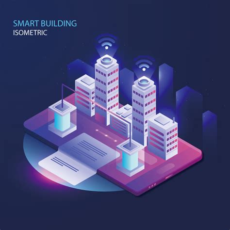 Smart Building Isometric Vector