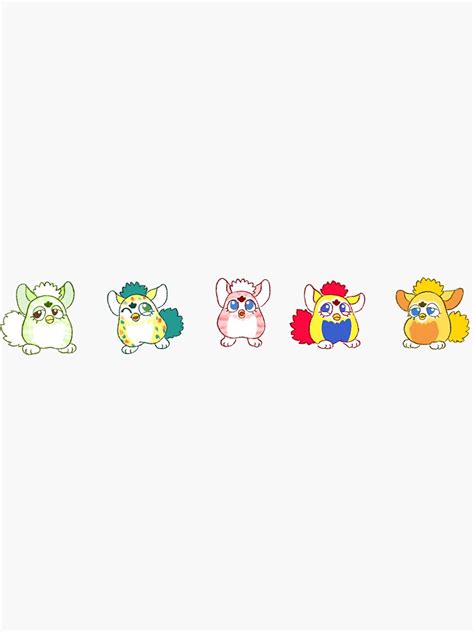 Baby Furby Set Sticker For Sale By Lulu Cinnabon Redbubble
