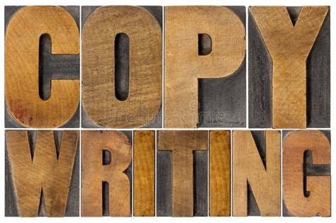 Copywriting Word In Wood Type Stock Image Image Of Block Advertising