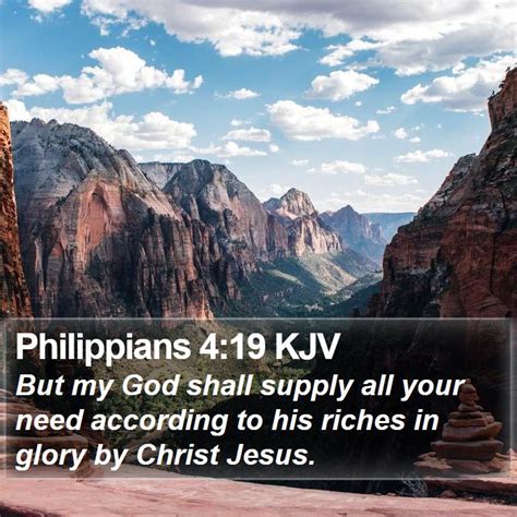 Philippians 419 Kjv But My God Shall Supply All Your Need According