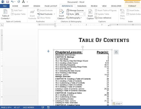 How To Create A Table Of Contents In Word 2013 Teachucomp Inc
