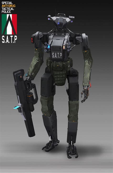 Futuristic Police Robot By Randy Zheng
