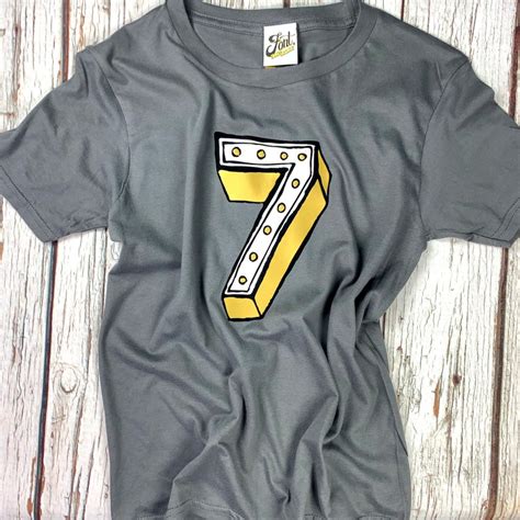 Number Seven T Shirt 7th Birthday Outfit Kids 7 Tshirt Etsy