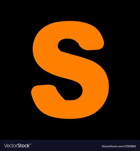Letter S Sign Design Template Element Orange Icon Vector Image