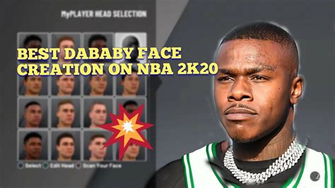 Dababy Face Creation On Nba 2k20 Youtube