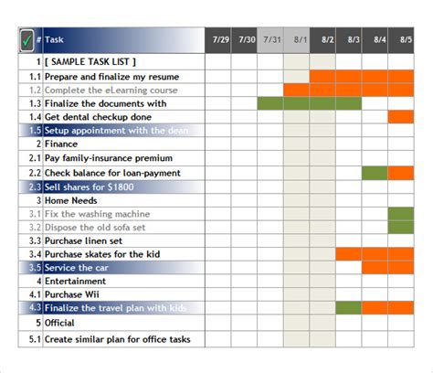 Excel Templates 7 Task Tracking Samples Sample Templates
