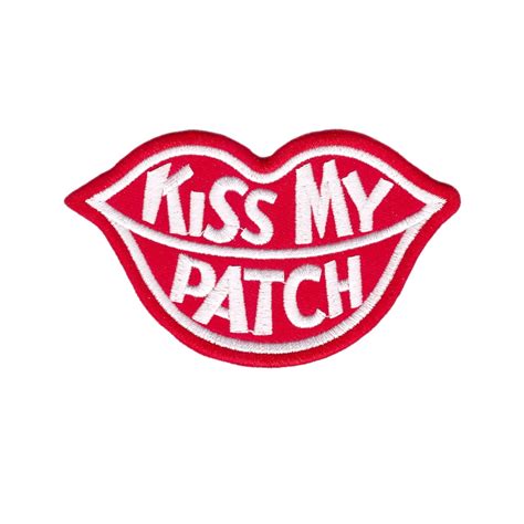 Cute Pretty Kiss My Patch Lip Logo Embroidered Iron On Patch In Patches