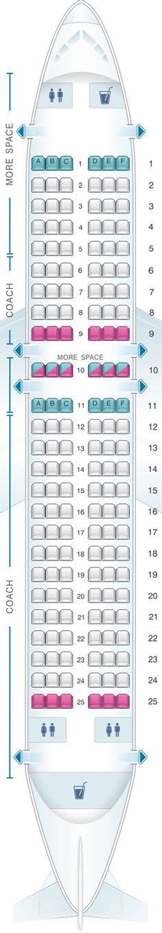 Seat Map Jetblue Airways Airbus A320 Air Transat China Southern