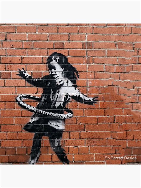 Banksy Hula Hooping Mädchen Poster Von Oomphdesignprin Redbubble