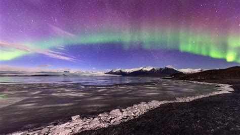 3840x2160 Northern Lights Aurora Glacier Landscape 4k 4k