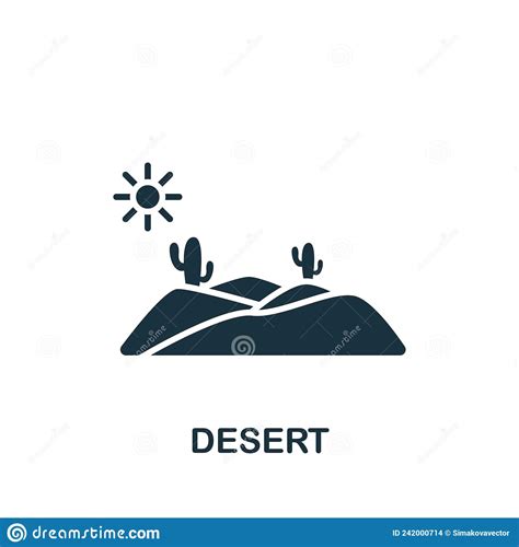 Desert Icon Monochrome Simple Icon For Templates Web Design And