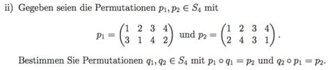 + n m = n). Permutationen bestimmen | Mathelounge