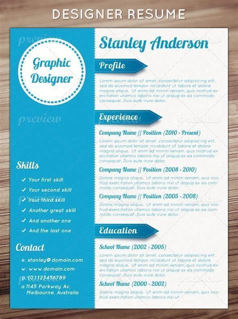 Look at these graphic designer resume templates—. Pin by Good Resume Examples© on Resume design template ...
