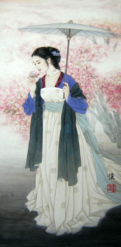Chinese Beautiful Ladies Painting Traditional Chinese Painting Of