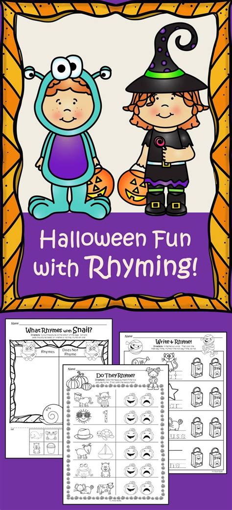 Halloween Rhyming Worksheets For Kindergarten Workssheet List