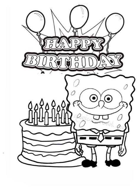 Printable Happy Birthday Coloring Pages Printable World Holiday