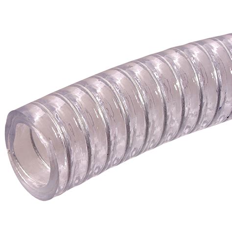 34 Id Clear Wire Reinforced Pvc Suction Hose 10m Hydair