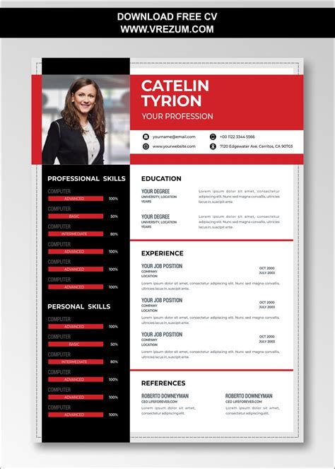 ✅ easy to customize in word. (EDITABLE) - FREE CV Templates For Human Resource Manager ...