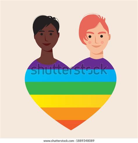 Lgbtq Couple Isolated Flat Vector Stock Stock Vector Royalty Free 1889348089 Shutterstock