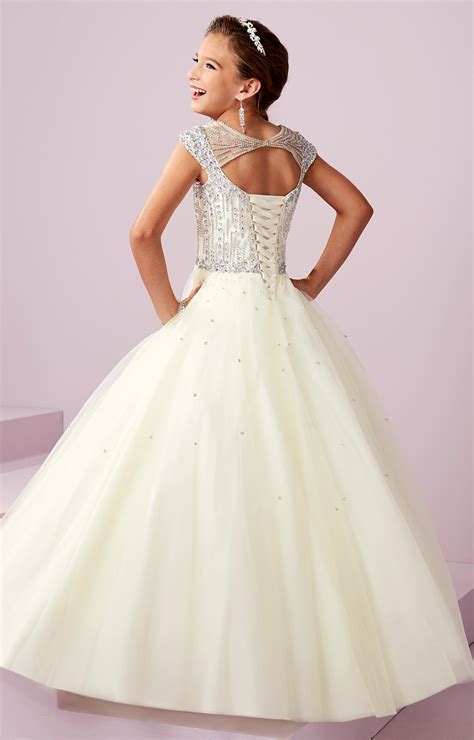 Tiffany Princess 13493 - Off The Shoulder Tulle Ball Gown Prom Dress