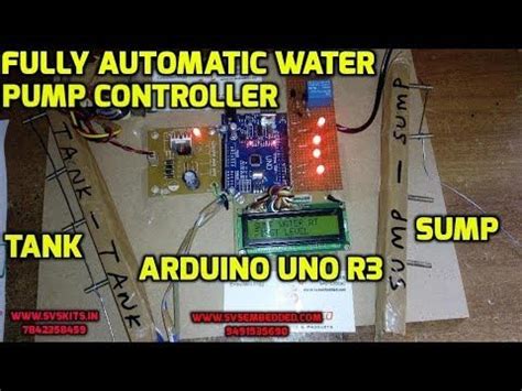An automatic water level controller is a device which senses undesired low and high water levels in a tank, and switches a water pump on or off please find the attached circuit for a very simple and cheap water level controller. Fully Automatic Water Pump Controller Using Arduino with Tank & Sump - YouTube | Water pumps ...