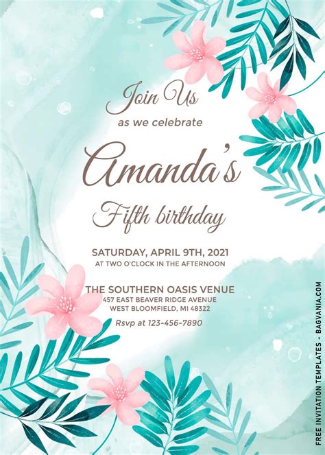 Birthday Invitation Printable Templates Free Customize And Print