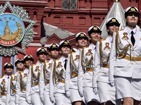 Putin’s Female ‘miniskirt Army’ Marches In Red Square Moscow For Victory Day Celebrations