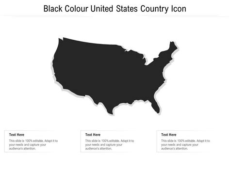 Black Colour United States Country Icon Powerpoint Slides Diagrams