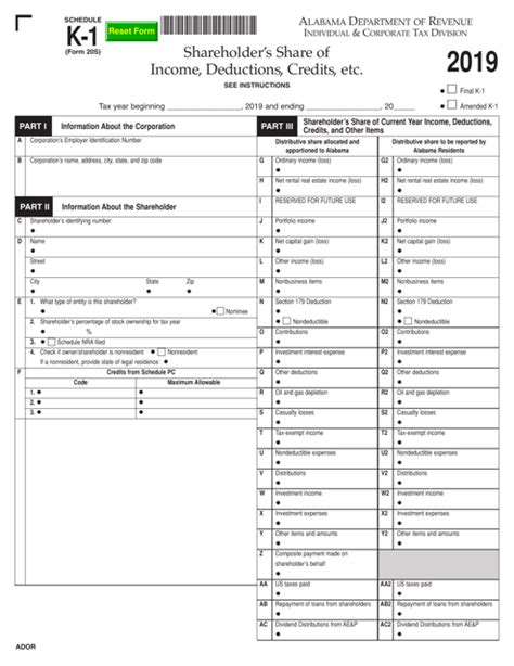 Form 20s Schedule K 1 2019 Fill Out Sign Online And Download