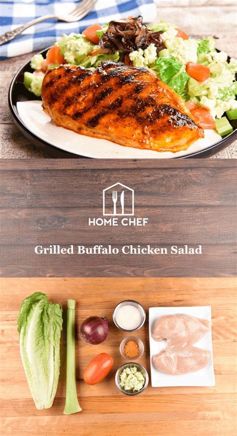 Grilled Buffalo Chicken Salad With Ranch Dressing And Blue Cheese