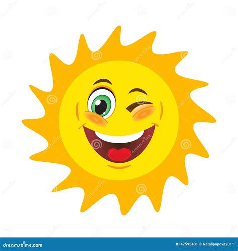 Słońce Z Uśmiechem Ilustracja Wektor Ilustracja Złożonej Z Usta 47595401