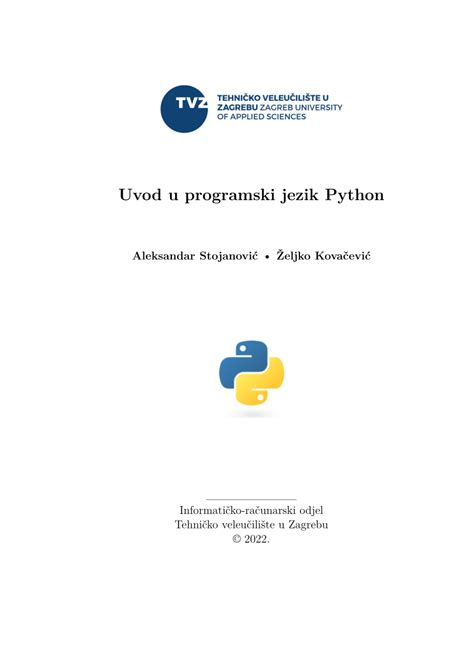 Pdf Uvod U Programski Jezik Python