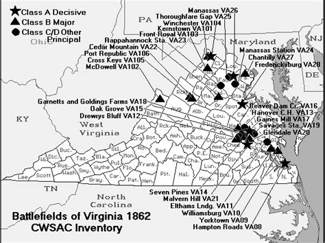 1862 Virginia Battlefield Map Civil War Sites Civil War Battles