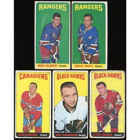 Lot Of 5 X 1964 65 Topps Hockey Cards Stars