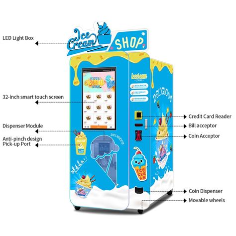 Automatic Ice Cream Vending Machine With Big Touch Screen Haloo