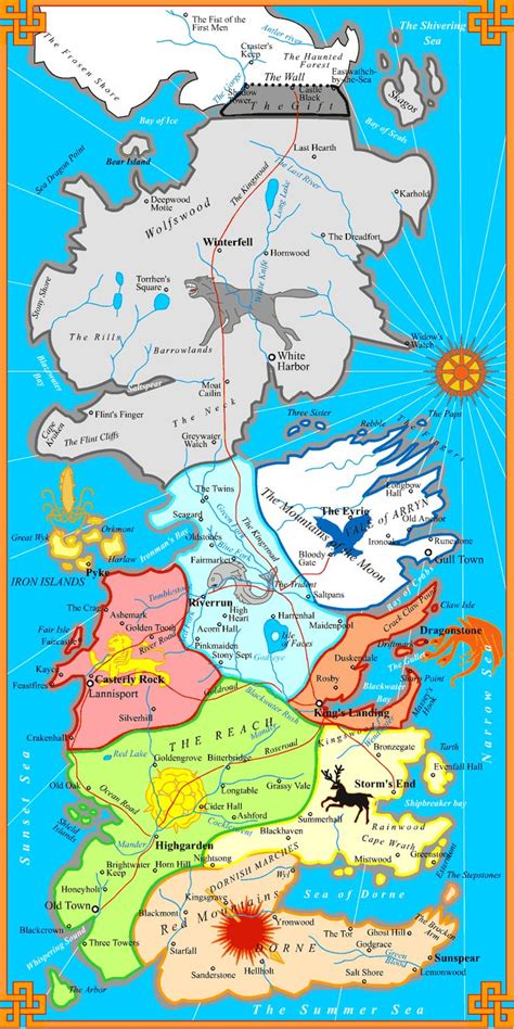 Total war based on and inspired by a song of ice and fire / game of thrones. Westeros Map with Political Boundaries - http ...